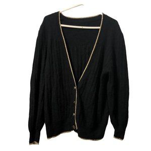 Vintage wool black cardigan